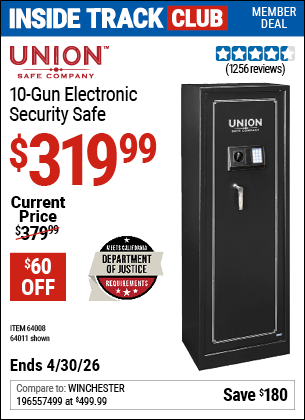 Harbor Freight Coupons, HF Coupons, 20% off - 10 Gun Electronic Security Safe