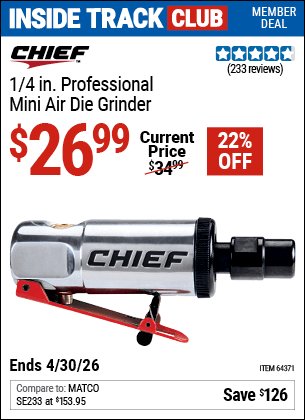 Harbor Freight Coupons, HF Coupons, 20% off - Air Die Grinder
