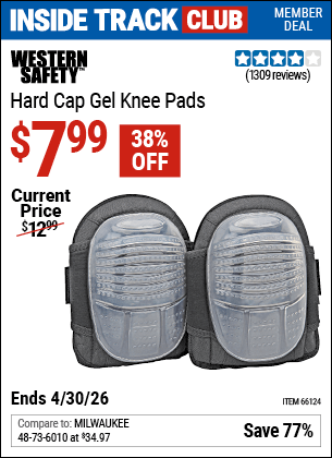 Harbor Freight Coupons, HF Coupons, 20% off - Hard Cap Gel Knee Pads