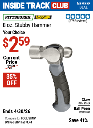 Harbor Freight Coupons, HF Coupons, 20% off - 8 Oz. Stubby Hammers