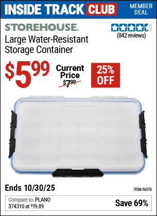 Harbor Freight Coupons, HF Coupons, 20% off - Large Water Resistant Storage Container