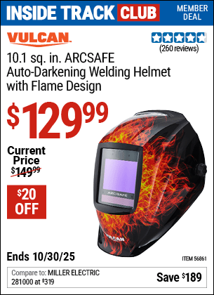 Harbor Freight Coupons, HF Coupons, 20% off - ARCSAFE Auto Darkening Welding Helmet with Flame Design