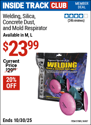 Harbor Freight Coupons, HF Coupons, 20% off - GERSON Welding, Silica, Concrete Dust & Mold Respirator for $24.99