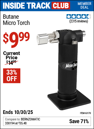 Harbor Freight Coupons, HF Coupons, 20% off - Butane Micro Torch