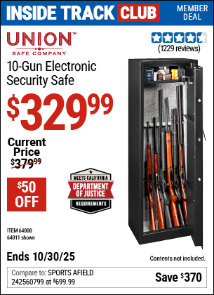 Harbor Freight Coupons, HF Coupons, 20% off - 10 Gun Electronic Security Safe