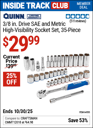 Harbor Freight Coupons, HF Coupons, 20% off - Quinn 35 Piece, 3/8