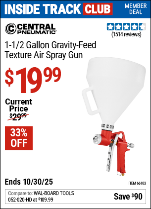 Harbor Freight Coupons, HF Coupons, 20% off - 1-1/2 Gallon Texture Spray Gun