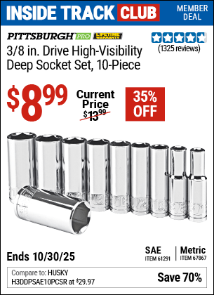 Harbor Freight Coupons, HF Coupons, 20% off - 10 Piece 3/8