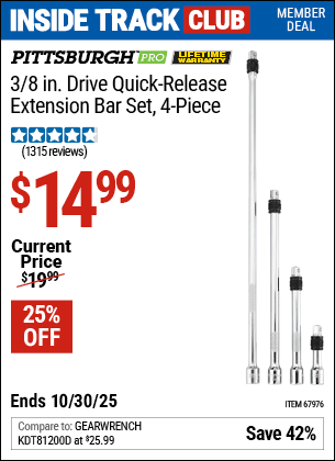 Harbor Freight Coupons, HF Coupons, 20% off - 4 Piece 3/8