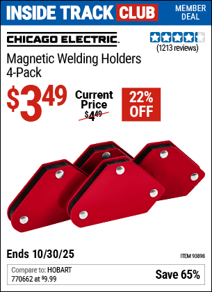 Harbor Freight Coupons, HF Coupons, 20% off - 4 Piece Magnetic Welding Holders