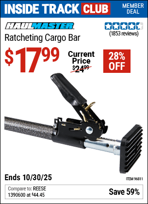 Harbor Freight Coupons, HF Coupons, 20% off - Ratcheting Cargo Bar