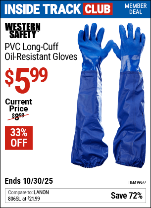 Harbor Freight Coupons, HF Coupons, 20% off - Pvc Long Cuf Oil Resistant Gloves