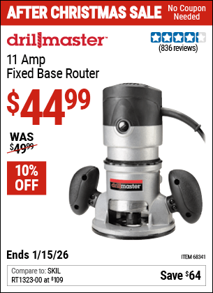 Harbor Freight Coupons, HF Coupons, 20% off - 2 Hp Fixed Base Router