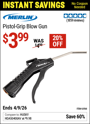 Harbor Freight Coupons, HF Coupons, 20% off - Pistol Grip Blow Gun