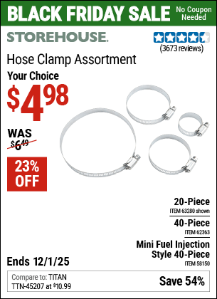 Harbor Freight Coupons, HF Coupons, 20% off - Hose Clamp Assortment Kit for $5.99