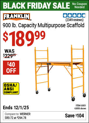 Harbor Freight Coupons, HF Coupons, 20% off - Heavy Duty Portable Scaffold