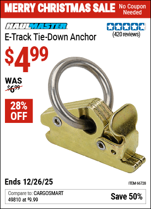 Harbor Freight Coupons, HF Coupons, 20% off - E-track Ring