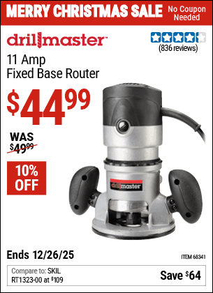 Harbor Freight Coupons, HF Coupons, 20% off - 2 Hp Fixed Base Router