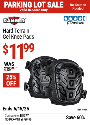 Harbor Freight Coupons, HF Coupons, 20% off - Hard Terrain Gel Knee Pads
