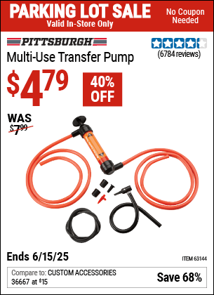 Harbor Freight Coupons, HF Coupons, 20% off - Multi-use Transfer Pump