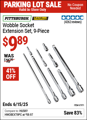 Harbor Freight Coupons, HF Coupons, 20% off - 9 Piece 1/4
