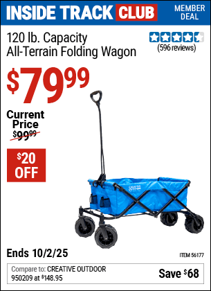 Harbor Freight Coupons, HF Coupons, 20% off - Folding Fabric Wagon