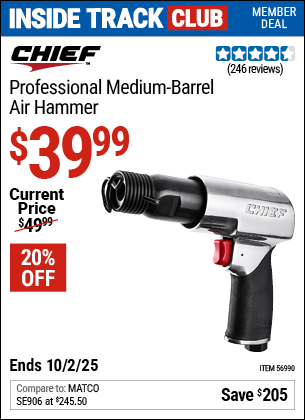 Harbor Freight Coupons, HF Coupons, 20% off - Professional Medium Barrel Air Hammer