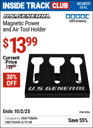 Harbor Freight Coupons, HF Coupons, 20% off - U.S. GENERAL Magnetic Power and Air Tool Holder for $14.99