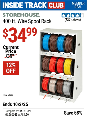 Harbor Freight Coupons, HF Coupons, 20% off - 400 Ft. Wire And Wire Storage