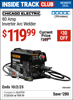 Harbor Freight Coupons, HF Coupons, 20% off - 80 Amp Inverter Arc Welder