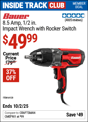 Harbor Freight Coupons, HF Coupons, 20% off - Bauer 1/2