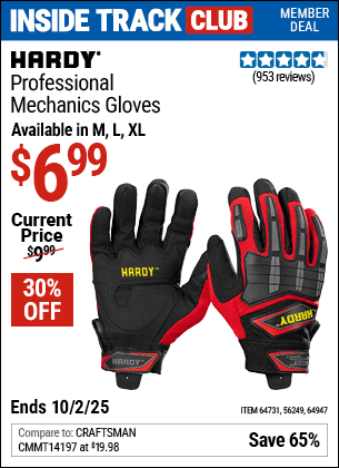 Harbor Freight Coupons, HF Coupons, 20% off - Hardy Professional Mechanic's Gloves