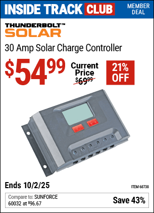 Harbor Freight Coupons, HF Coupons, 20% off - 30 Amp Solar Charge Controller