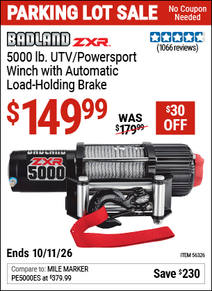 Harbor Freight Coupons, HF Coupons, 20% off - BADLAD ZXR 5000 lb.