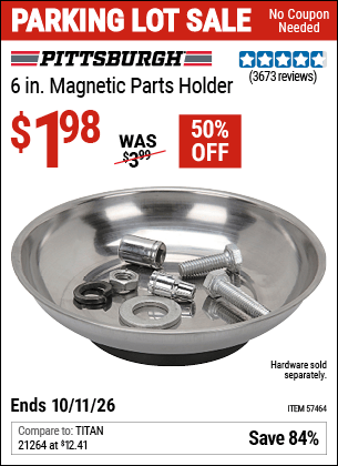 Harbor Freight Coupons, HF Coupons, 20% off - 6 in. Magnetic Parts Holder