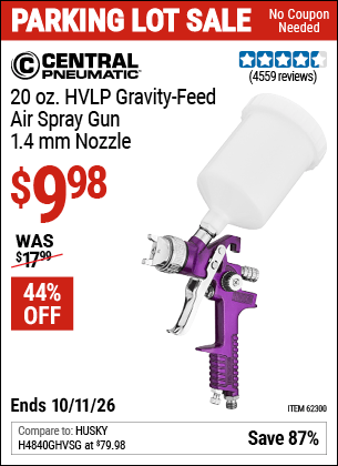 Harbor Freight Coupons, HF Coupons, 20% off - 20 Oz. Gravity Feed Spray Gun