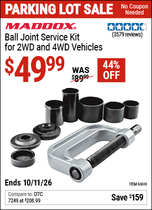 Harbor Freight Coupons, HF Coupons, 20% off - Ball Joint Service Kit For 2wd And 4wd Vehicles