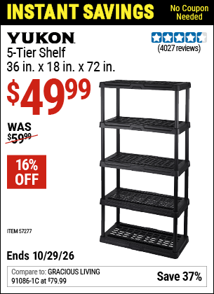 Harbor Freight Coupons, HF Coupons, 20% off - 5 Tier Storage Rack