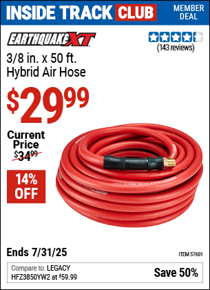 Harbor Freight Coupons, HF Coupons, 20% off - 3/8 in. x 50 ft. Hybrid Air Hose