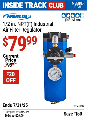 Harbor Freight Coupons, HF Coupons, 20% off - MERLIN Industrial Air Filter Regulator 