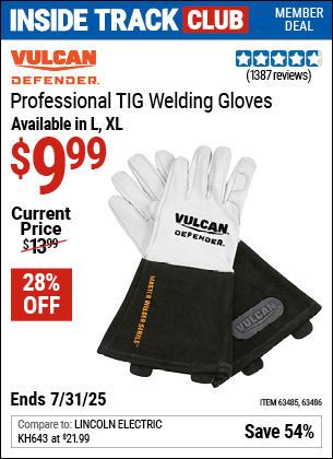 Harbor Freight Coupons, HF Coupons, 20% off - Vulcan Professional Tig Welding Gloves