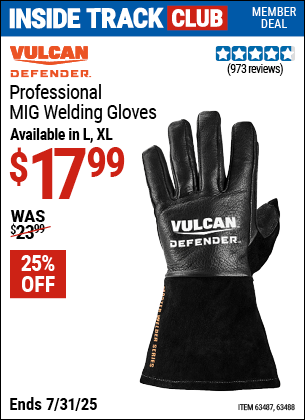 Harbor Freight Coupons, HF Coupons, 20% off - Professional Mig Welding Gloves