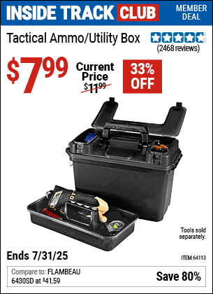 Harbor Freight Coupons, HF Coupons, 20% off - Tactical Ammo Box W/tray