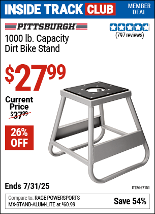 Harbor Freight Coupons, HF Coupons, 20% off - 1000 Lb. Capacity Dirt Bike Stand