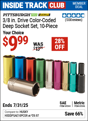 Harbor Freight Coupons, HF Coupons, 20% off - 10 Piece 3/8