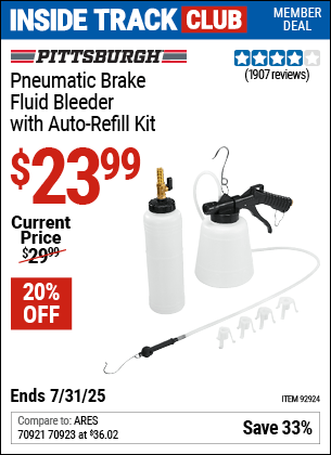 Harbor Freight Coupons, HF Coupons, 20% off - Pneumatic Brake Fluid Bleeder