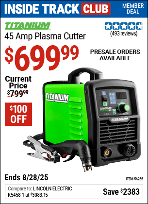 Harbor Freight Coupons, HF Coupons, 20% off - Titanium 45a Plasma Cutter