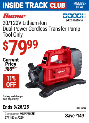 Harbor Freight Coupons, HF Coupons, 20% off - 20v Lithium-Ion Dual Power Transfer Pump