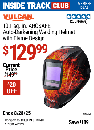 Harbor Freight Coupons, HF Coupons, 20% off - ARCSAFE Auto Darkening Welding Helmet with Flame Design