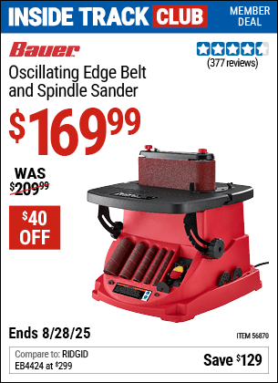 Harbor Freight Coupons, HF Coupons, 20% off - Oscillating Edge Belt and Spindle Sander